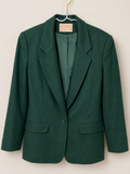 Vintage Pendleton 100% Virgin Wool Women’s Green Blazer Jacket Made in USA